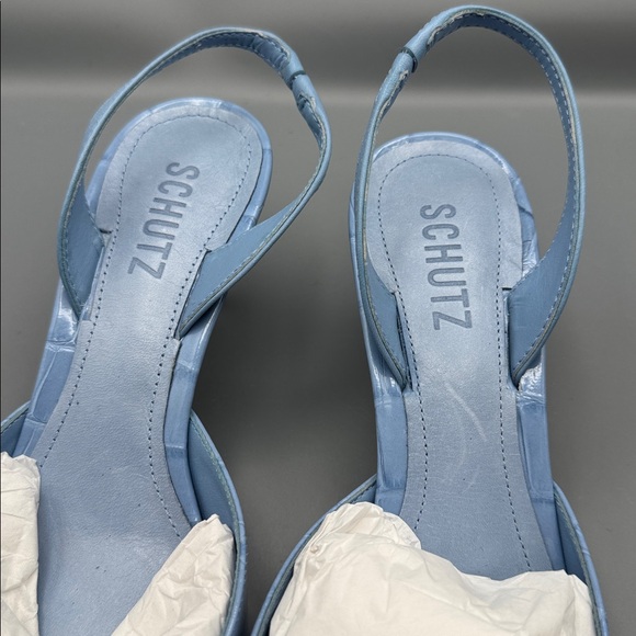 Schutz PAOLA MID STILETTO BLUE PUMPs - Picture 3 of 5